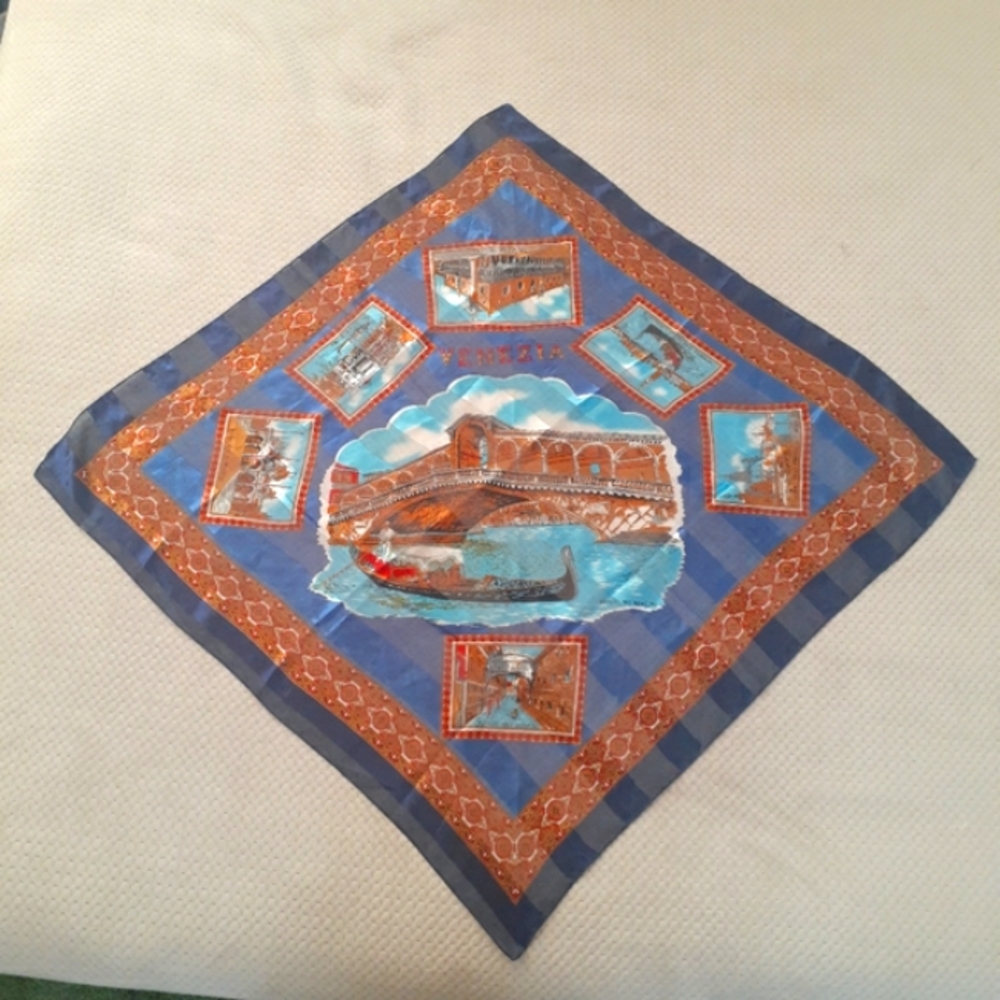 NWOT Venezia Silk Scarf | 38" x 38"